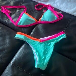 multicolored swimsuit